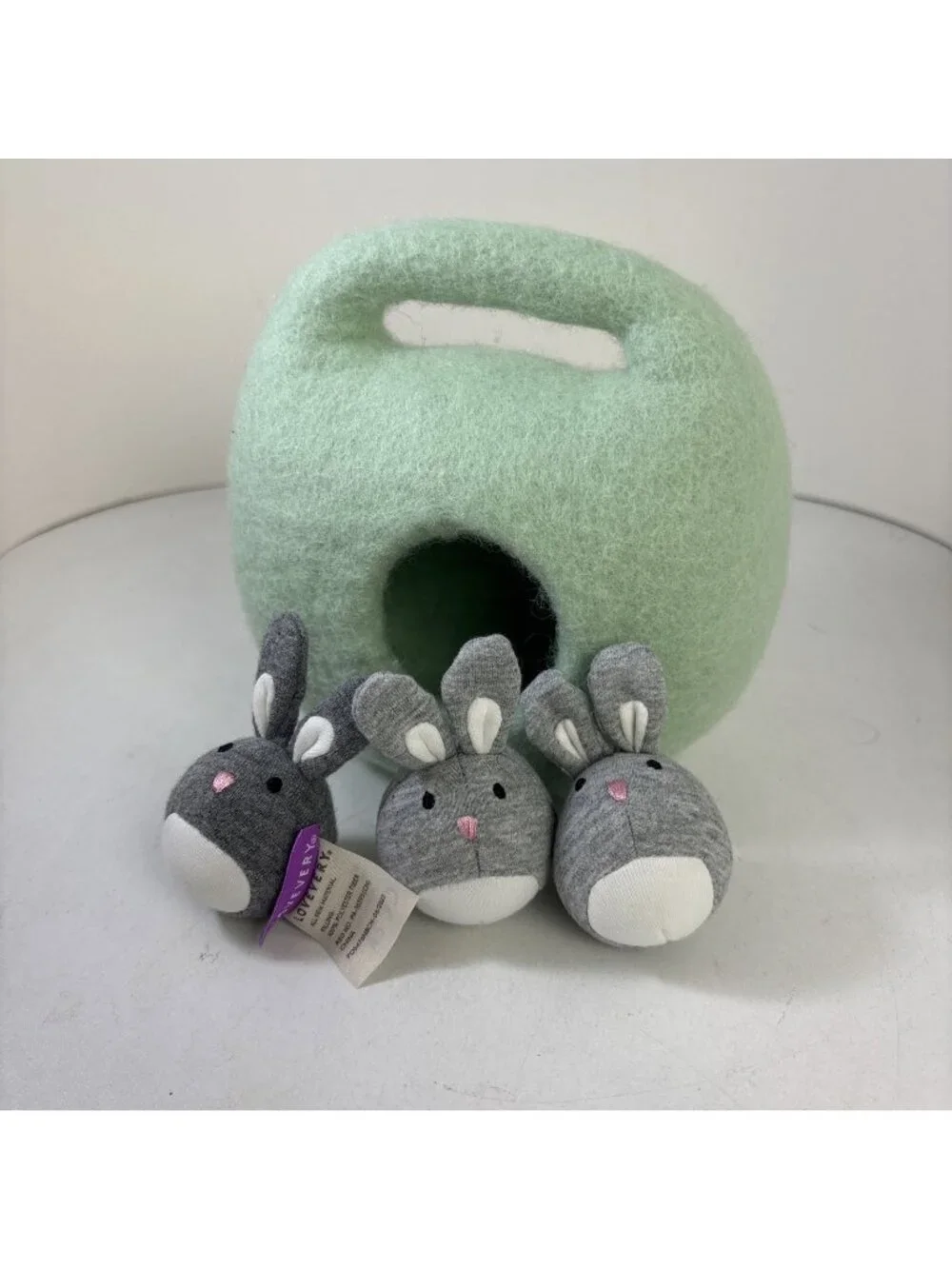 Lovevery 3 Bunnies In A Felt Burrow Babbler Kit Toddler Toy Montessori Baby Play
